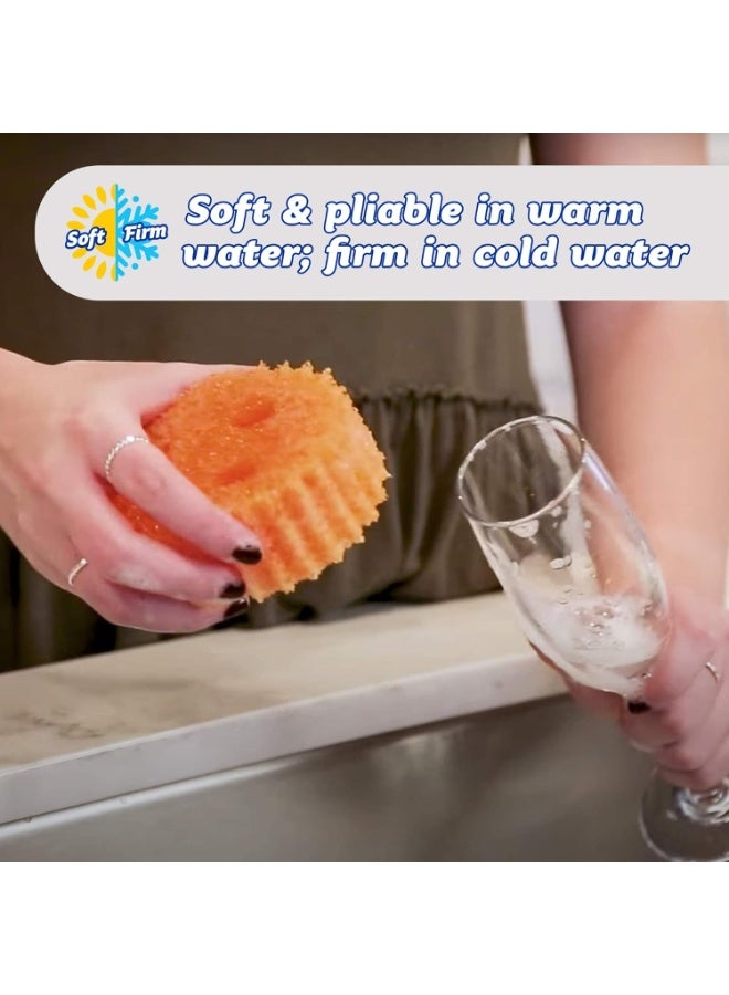 Scrub Daddy Sponge Set 3 Pieces – Scratch-Free Cleaning Sponges for Dishes, Kitchen & Home, Odor Resistant, Soft in Warm Water, Firm in Cold, Dishwasher Safe - Image 3